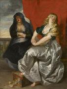 Peter Paul Rubens Reuige Magdalena und ihre Schwester Martha oil painting on canvas